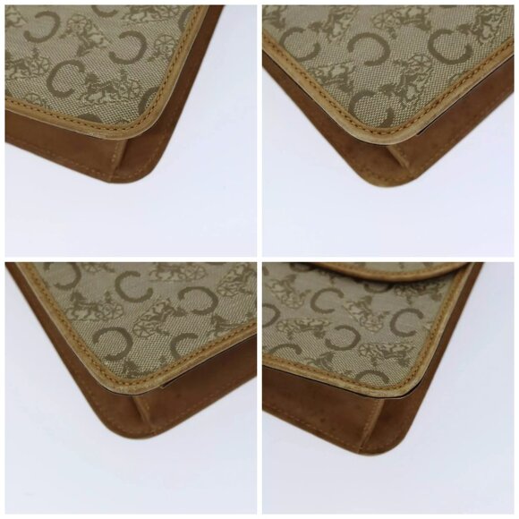 CELINE C Macadam Canvas Shoulder Bag Beige Auth - Picture 16 of 16
